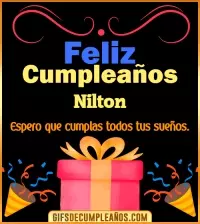 GIF Mensaje de cumpleaños Nilton